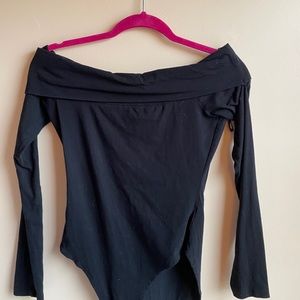 Off the shoulder snap one piece